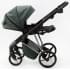 Детская коляска Adamex Quantum Superstar Deluxe 3 в 1 Q-STAR140-K (Т.ЗЕЛЕН.КОЖА+Т.ЗЕЛЕН.ДНО+ХРОМ.РАМА)