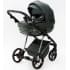 Детская коляска Adamex Quantum Superstar Deluxe 3 в 1 Q-STAR140-K (Т.ЗЕЛЕН.КОЖА+Т.ЗЕЛЕН.ДНО+ХРОМ.РАМА)
