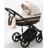 Детская коляска Adamex Rimini 3 в 1 RI84-TIP СВ.БЕЖЕВО-РОЗОВ+Т.КОРИЧНЕВ.КОЖА+ЗОЛОТО.ОТДЕЛКА