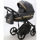 Детская коляска Adamex Rimini Deluxe 2 в 1 RI210 Т.СЕР.КОЖА+ЗОЛОТО.ОТДЕЛКА