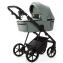 Детская коляска Adamex Vasco Deluxe 2 в 1 V-SA20 (СЕРО-ЗЕЛЕНАЯ КОЖА)