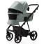 Детская коляска Adamex Vasco Deluxe 2 в 1 V-SA20 (СЕРО-ЗЕЛЕНАЯ КОЖА)