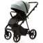 Детская коляска Adamex Vasco Deluxe 2 в 1 V-SA20 (СЕРО-ЗЕЛЕНАЯ КОЖА)