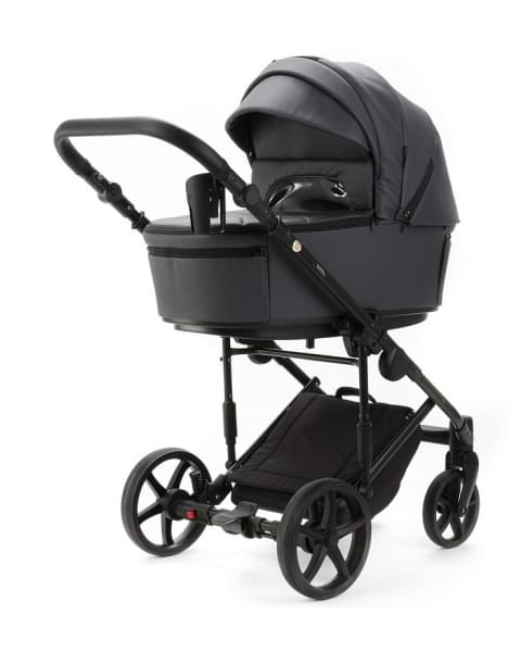 Детская коляска Adamex Zico Deluxe New 2 в 1 ZN-SA05 ТЕМНО-СЕРАЯ КОЖА