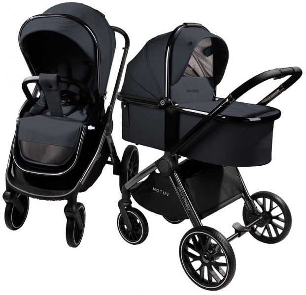 Детская коляска AmaroBaby Motus V2 2 в 1 серый