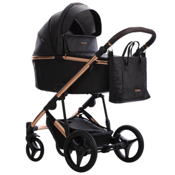 Детская коляска Bebetto Loren Stella Pro 2 в 1 03 черная кожа