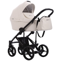 Детская коляска Bebetto Magnum Light Pro 3 в 1 с автокреслом Avionaut Cosmo 07 белая кожа