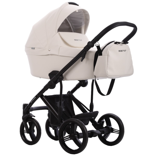 Детская коляска Bebetto Magnum Light Pro 3 в 1 с автокреслом Avionaut Cosmo 07 белая кожа