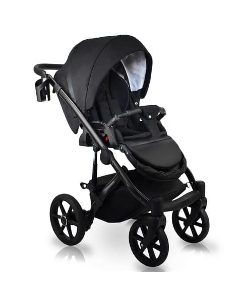 Детская коляска Bexa Ideal 2 в 1 ID 11G черный+черная кожа