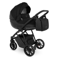 Детская коляска Camarelo Zeo Ecco 2 в 1 ZEO'23-17, черный жаккард-чёрная экокожа