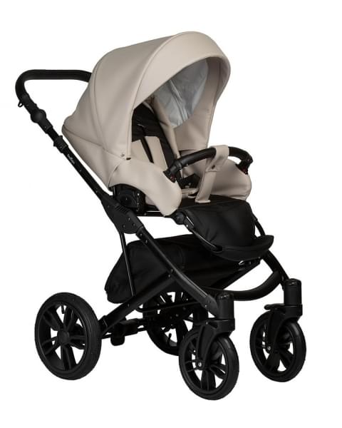 Детская коляска Indigo Mio Eco 2 в 1 02 св.бежевая кожа