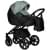 Детская коляска Indigo Mio Eco 2 в 1 05 черная кожа+шалфей кожа