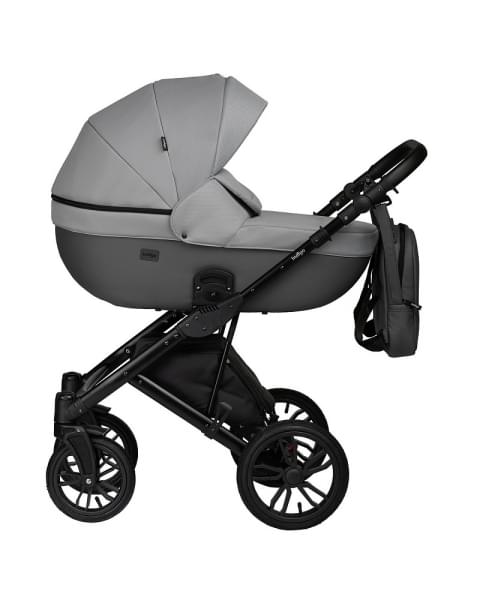 Детская коляска Indigo Mio S 2 в 1 04 т.серая кожа+св.серый