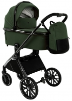 Детская коляска Pituso Mayla Lux 3 в 1 с автокреслом Baesa Forest Green