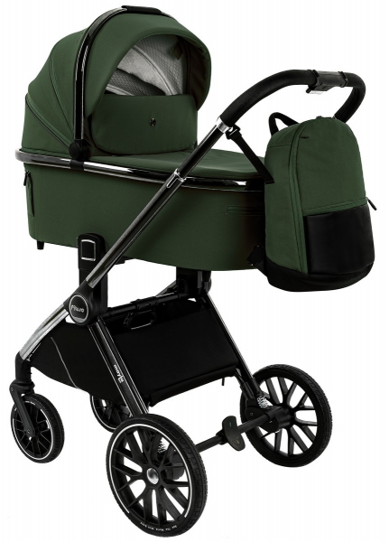 Детская коляска Pituso Mayla Lux 3 в 1 с автокреслом Baesa Forest Green