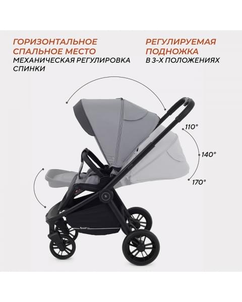 Детская коляска Rant Basic Energy 3 в 1 Grey 2024