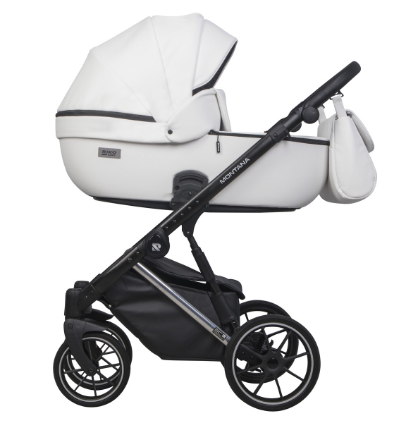 Детская коляска Riko Basic Montana Premium Silver 2 в 1 21 White