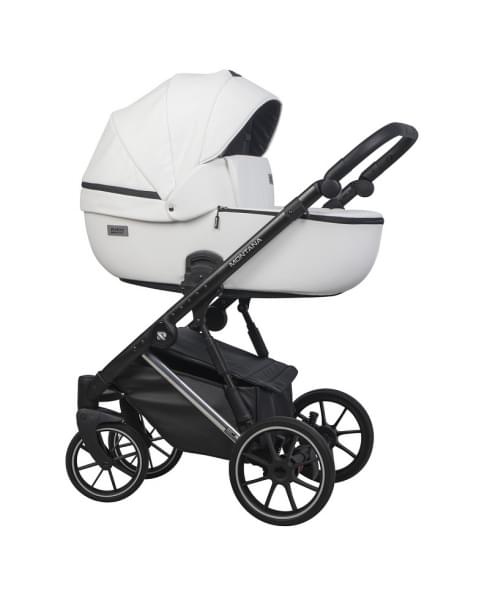 Детская коляска Riko Basic Montana Premium Silver 2 в 1 21 White