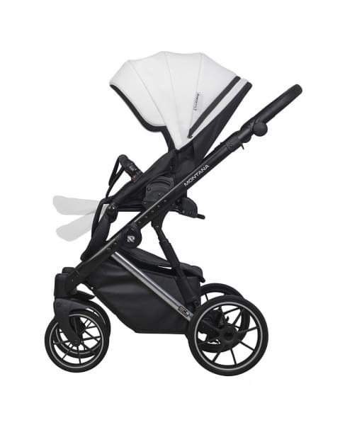 Детская коляска Riko Basic Montana Premium Silver 2 в 1 21 White