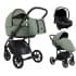 Детская коляска Roan Bass Next 2.0 3 в 1 с автокреслом Tutis Elo Lux EduSky Black BSN/43/2 Sage Green/Black/руч.Black