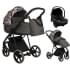 Детская коляска Roan Sol Flowers 3 в 1 с автокреслом Tutis Elo Lux EduSky Black RSF/5003 Forest Clearing/Black