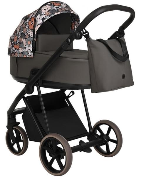 Детская коляска Roan Sol Flowers 3 в 1 с автокреслом Tutis Elo Lux EduSky Black RSF/5003 Forest Clearing/Black