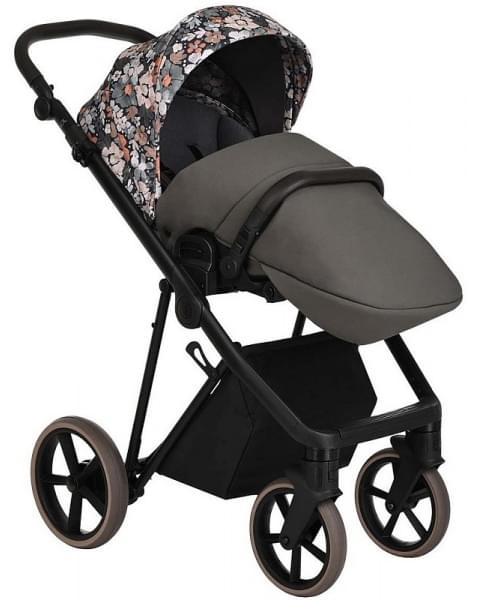 Детская коляска Roan Sol Flowers 3 в 1 с автокреслом Tutis Elo Lux EduSky Black RSF/5003 Forest Clearing/Black