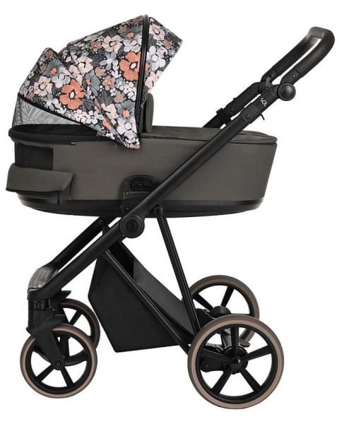 Детская коляска Roan Sol Flowers 3 в 1 с автокреслом Tutis Elo Lux EduSky Black RSF/5003 Forest Clearing/Black