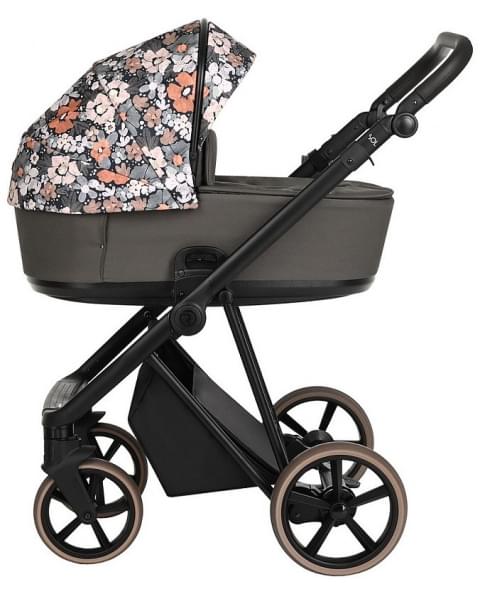 Детская коляска Roan Sol Flowers 3 в 1 с автокреслом Tutis Elo Lux EduSky Black RSF/5003 Forest Clearing/Black