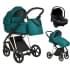 Детская коляска Roan Sol Luxury 3 в 1 с автокреслом Tutis Elo Lux EduSky Black RSL/4045 Deep Lake/Gold