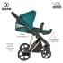 Детская коляска Roan Sol Luxury 3 в 1 с автокреслом Tutis Elo Lux EduSky Black RSL/4045 Deep Lake/Gold