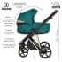 Детская коляска Roan Sol Luxury 3 в 1 с автокреслом Tutis Elo Lux EduSky Black RSL/4045 Deep Lake/Gold