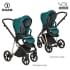Детская коляска Roan Sol Luxury 3 в 1 с автокреслом Tutis Elo Lux EduSky Black RSL/4045 Deep Lake/Gold