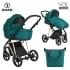 Детская коляска Roan Sol Luxury 3 в 1 с автокреслом Tutis Elo Lux EduSky Black RSL/4045 Deep Lake/Gold