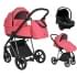 Детская коляска Roan Sol Luxury 3 в 1 с автокреслом Tutis Elo Lux EduSky Black RSL/4048 Viva Magenta/Nikiel