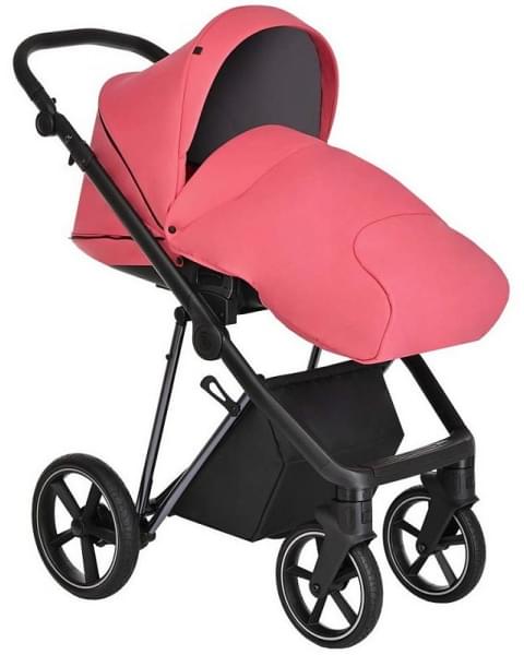 Детская коляска Roan Sol Luxury 3 в 1 с автокреслом Tutis Elo Lux EduSky Black RSL/4048 Viva Magenta/Nikiel