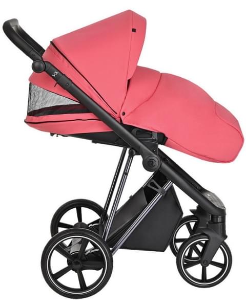Детская коляска Roan Sol Luxury 3 в 1 с автокреслом Tutis Elo Lux EduSky Black RSL/4048 Viva Magenta/Nikiel