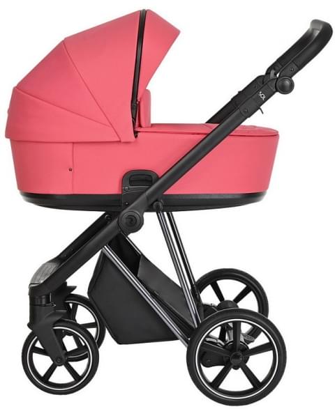 Детская коляска Roan Sol Luxury 3 в 1 с автокреслом Tutis Elo Lux EduSky Black RSL/4048 Viva Magenta/Nikiel