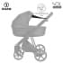 Детская коляска Roan Sol Luxury 3 в 1 с автокреслом Tutis Elo Lux EduSky Black RSL/4048 Viva Magenta/Nikiel