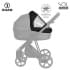 Детская коляска Roan Sol Luxury 3 в 1 с автокреслом Tutis Elo Lux EduSky Black RSL/4048 Viva Magenta/Nikiel
