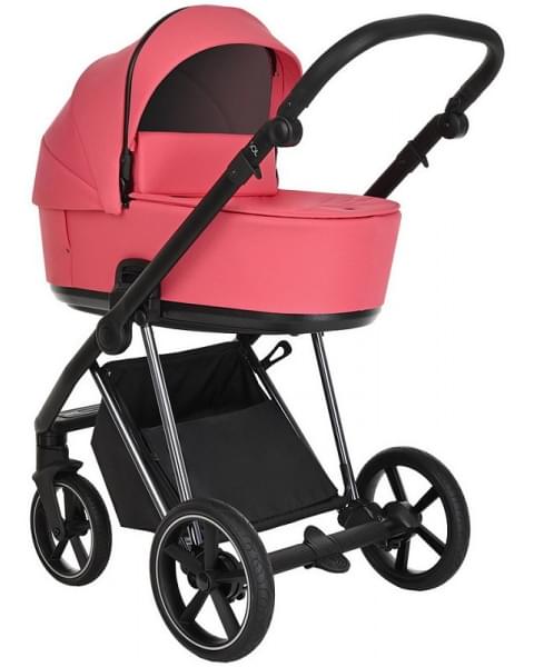 Детская коляска Roan Sol Luxury 3 в 1 с автокреслом Tutis Elo Lux EduSky Black RSL/4048 Viva Magenta/Nikiel