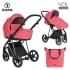Детская коляска Roan Sol Luxury 3 в 1 с автокреслом Tutis Elo Lux EduSky Black RSL/4048 Viva Magenta/Nikiel