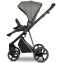 Детская коляска Roan Sol Vintage Luxury Leather 3 в 1 с автокреслом Tutis Elo Lux EduSky Black VEGA88DB Glacier Gray/Nickel/руч.Black