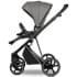 Детская коляска Roan Sol Vintage Luxury Leather 3 в 1 с автокреслом Tutis Elo Lux EduSky Black VEGA88DB Glacier Gray/Nickel/руч.Black