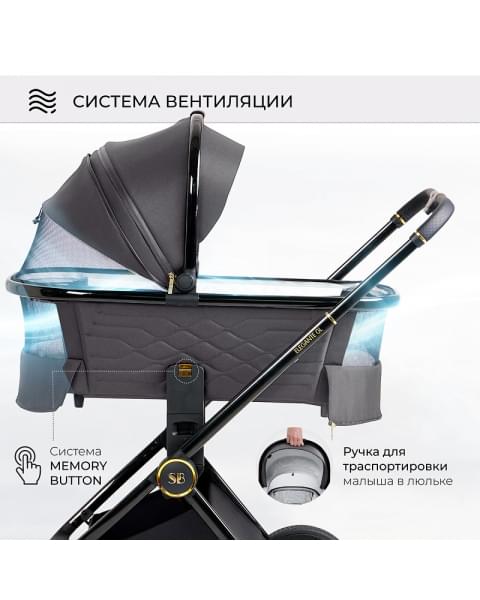 Детская коляска Sweet Baby Elegante 2 в 1 GL Grey