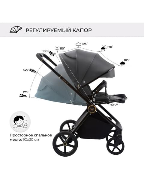 Детская коляска Sweet Baby Elegante 2 в 1 GL Grey