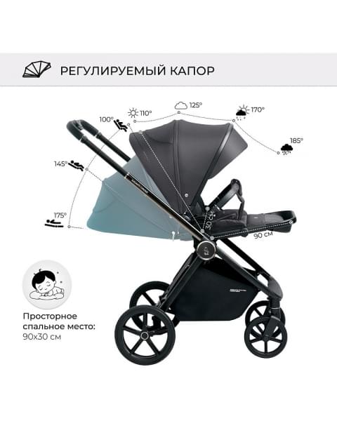 Детская коляска Sweet Baby Elegante 2 в 1 SBL Chrome Grey