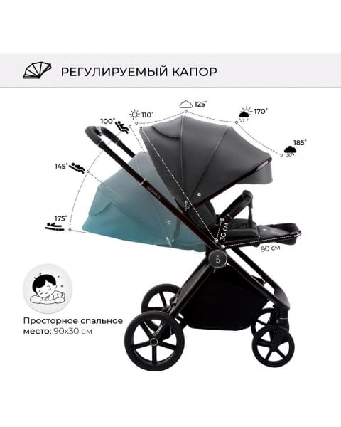 Детская коляска Sweet Baby Elegante 2 в 1 SBL GL Grey