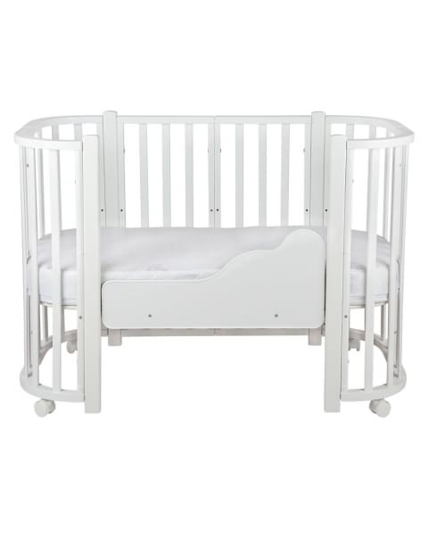 Детская кровать-трансформер Indigo Baby Lux, Белый / Белые стойки