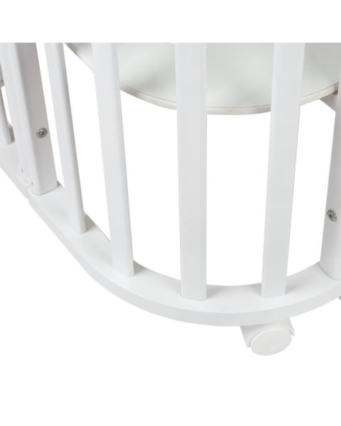 Детская кровать-трансформер Indigo Baby Lux, Белый / Белые стойки